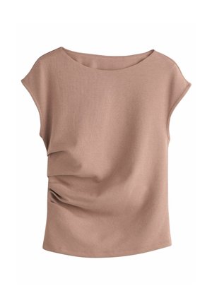 REGULAR FIT - DRAPE - Basic T-shirt - stone