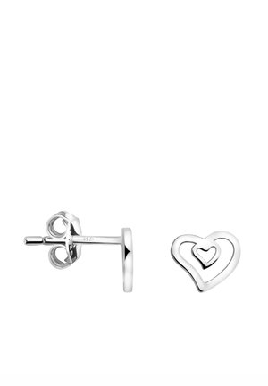 STECKER DOUBLED HEART - Øreringe - silver coloured