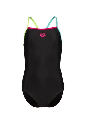 LIGHT DROP SOLID - Badedragt - black soft green water freak rose