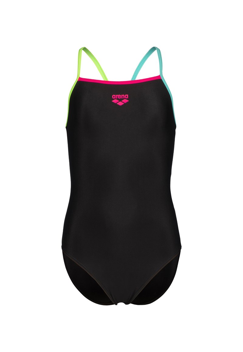 Arena LIGHT DROP SOLID - Badedragt - black soft green water freak rose