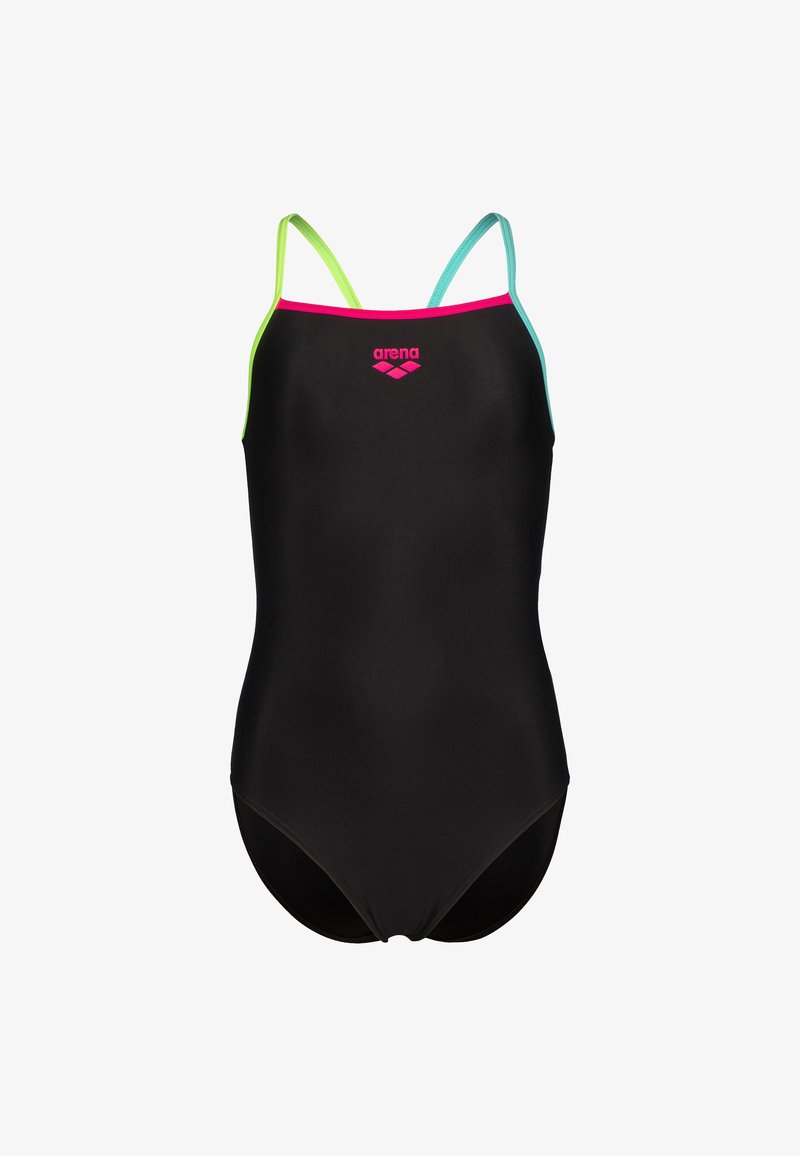 Arena LIGHT DROP SOLID - Badedragt - black soft green water freak rose