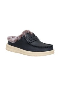HEYDUDE WENDY NXT MULE LEATHER COZY - Pantuflas - black black