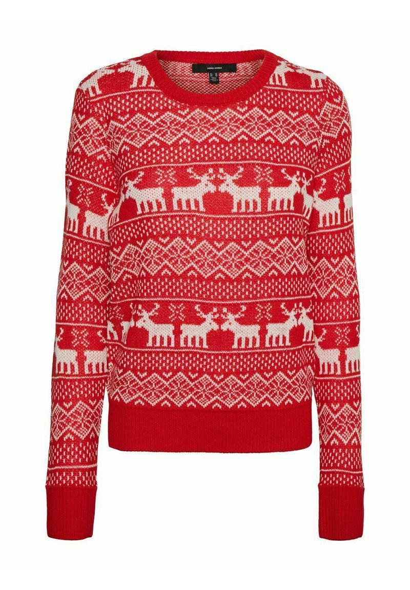 Damen Strickjacken | Vero Moda Curve Strickpullover chinese red/rot - OF60848 Damen Strickjacken | Vero Moda Curve Strickpullover chinese red/rot - OF60848