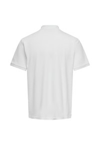 Hvid polo skjorte, korte ærmer, klassisk krave, tekstureret stof, ren design, uden dekoration, standard pasform. Velegnet til både casual og formelt brug.