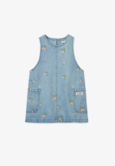 ANGELICA PRINTED DRESS - Robe en jean - peach/light blue denim