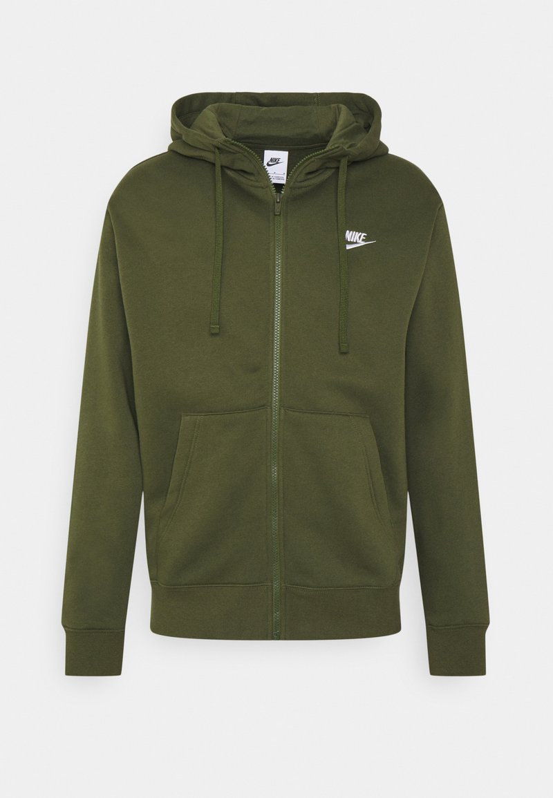 Nike Sportswear M CLUB HOODIE FZ BB - Camisola com fecho - rough green/white