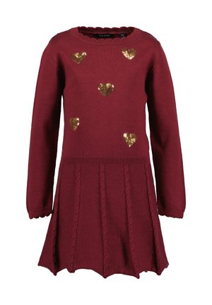 HEARTS - Abito in maglia - burgund