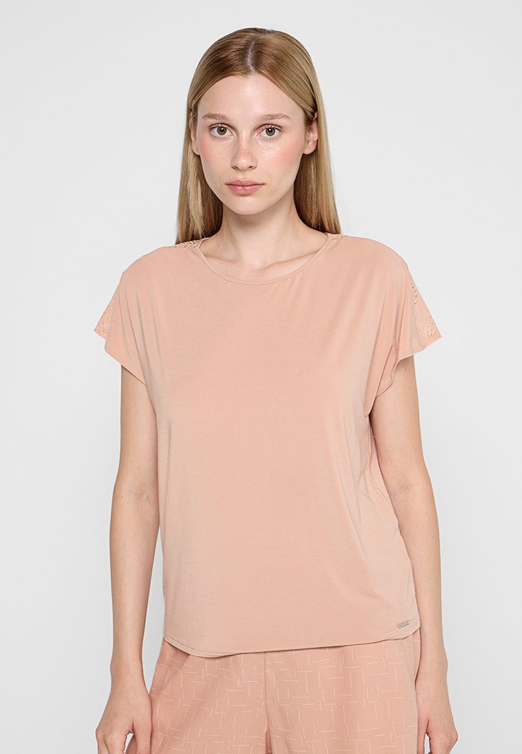 Calvin Klein Underwear Pyjamashirt abrikoos Calvin Klein Underwear Pyjamashirt abrikoos