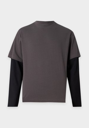 YOURTURN by Zalando, UNISEX REGULAR FIT - Μπλούζα με μακριά μανίκια - washed grey/black