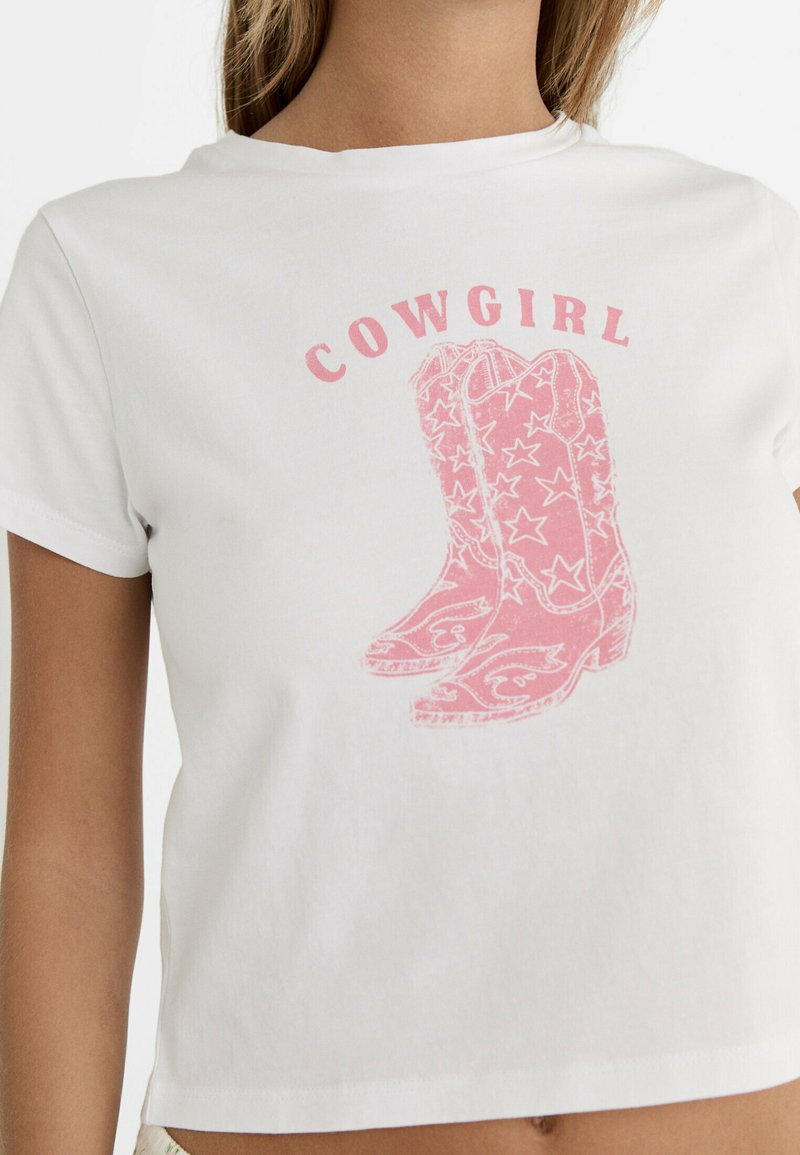 Stradivarius PLACEMENT T-shirt imprimé pink/rose ZALANDO