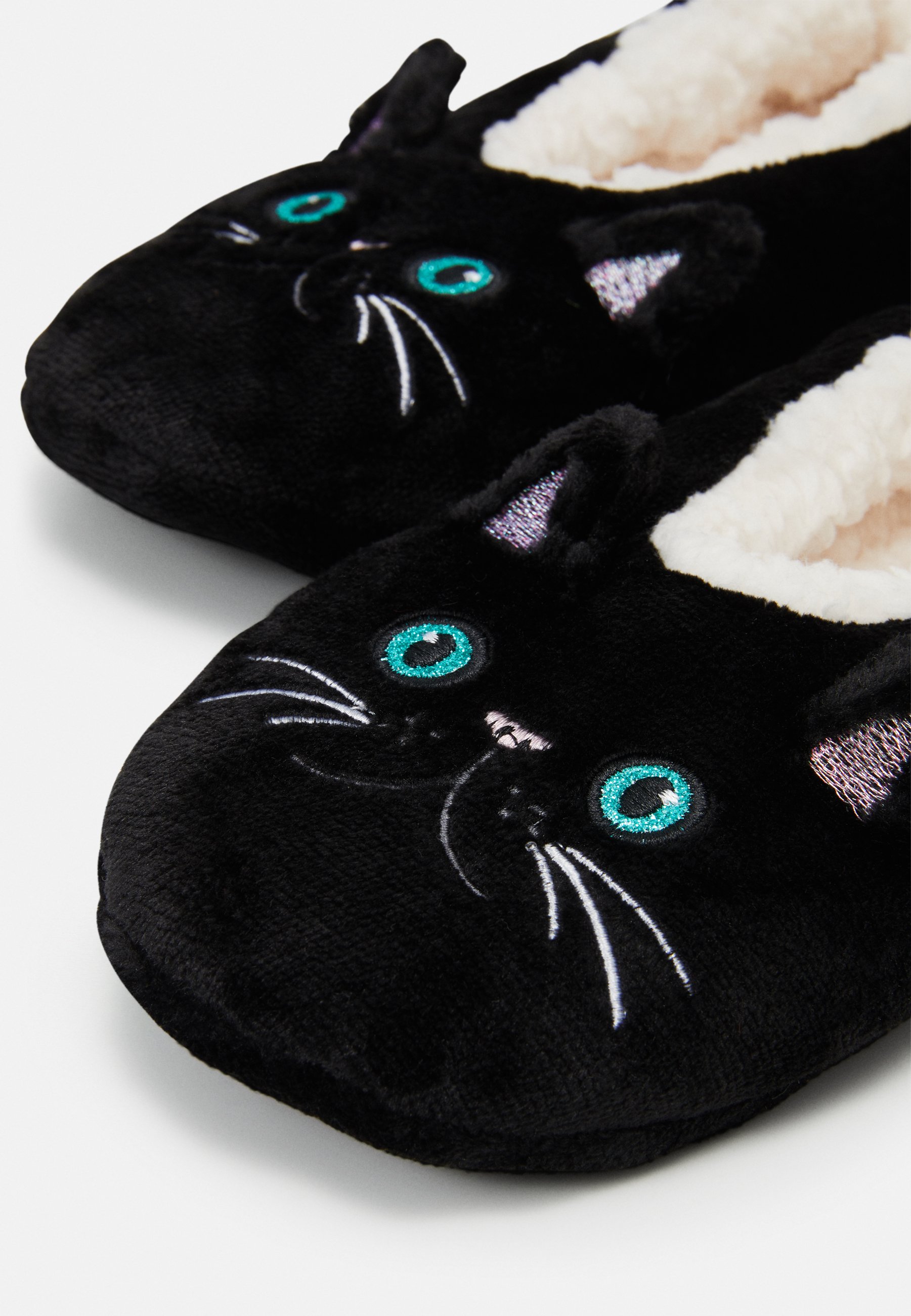 black cat slippers