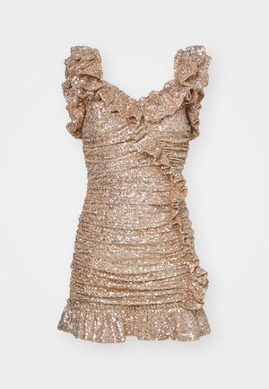 Needle & Thread SUNRAY SEQUIN MICRO MINI DRESS - Cocktail dress / Party dress - metallic gold