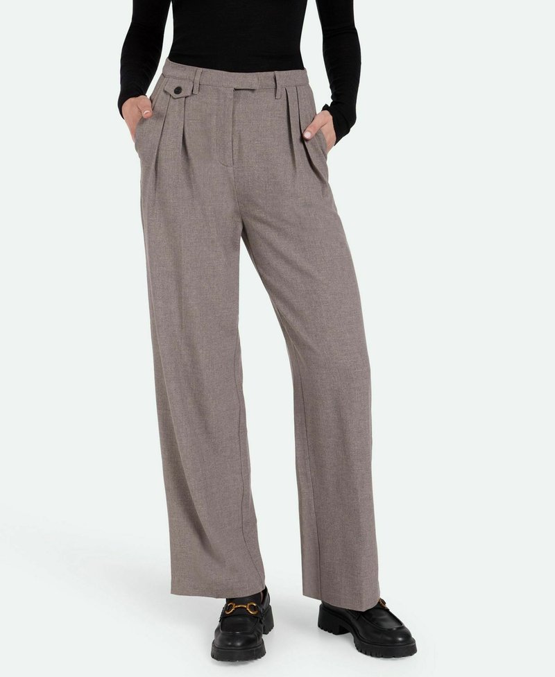 Leontina-M Bukser - Grey Pinestripe