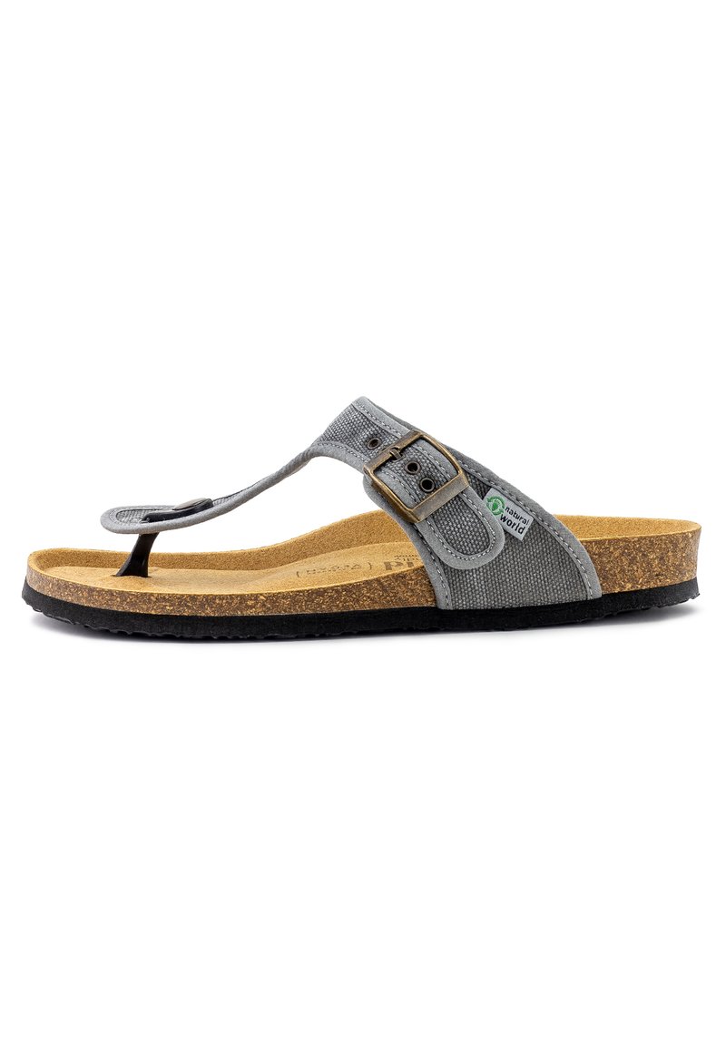 Natural World Sandale s remenom u obliku slova T -  gris
