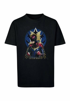 CAPTAIN MARVEL - JET BURST - Print T-shirt - black