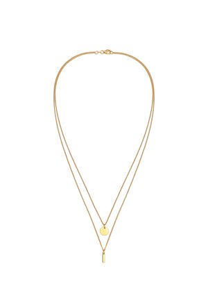 LAYERING PLATE NECKLACE - Grandinėlė - gold-coloured