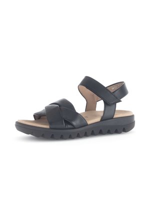 Wedge sandals - schwarz uni