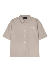 RATON SHORTSLEEVE UNISEX - Button-down blouse - dark stone/warm white