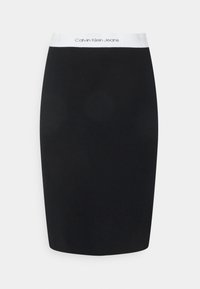 Calvin Klein Jeans CONTRAST WAISTBAND SKIRT - Minissaia - black