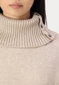 ONLY ONLJAYDEN BUTTON SPLIT NECK  - Pullover - mocha meringue