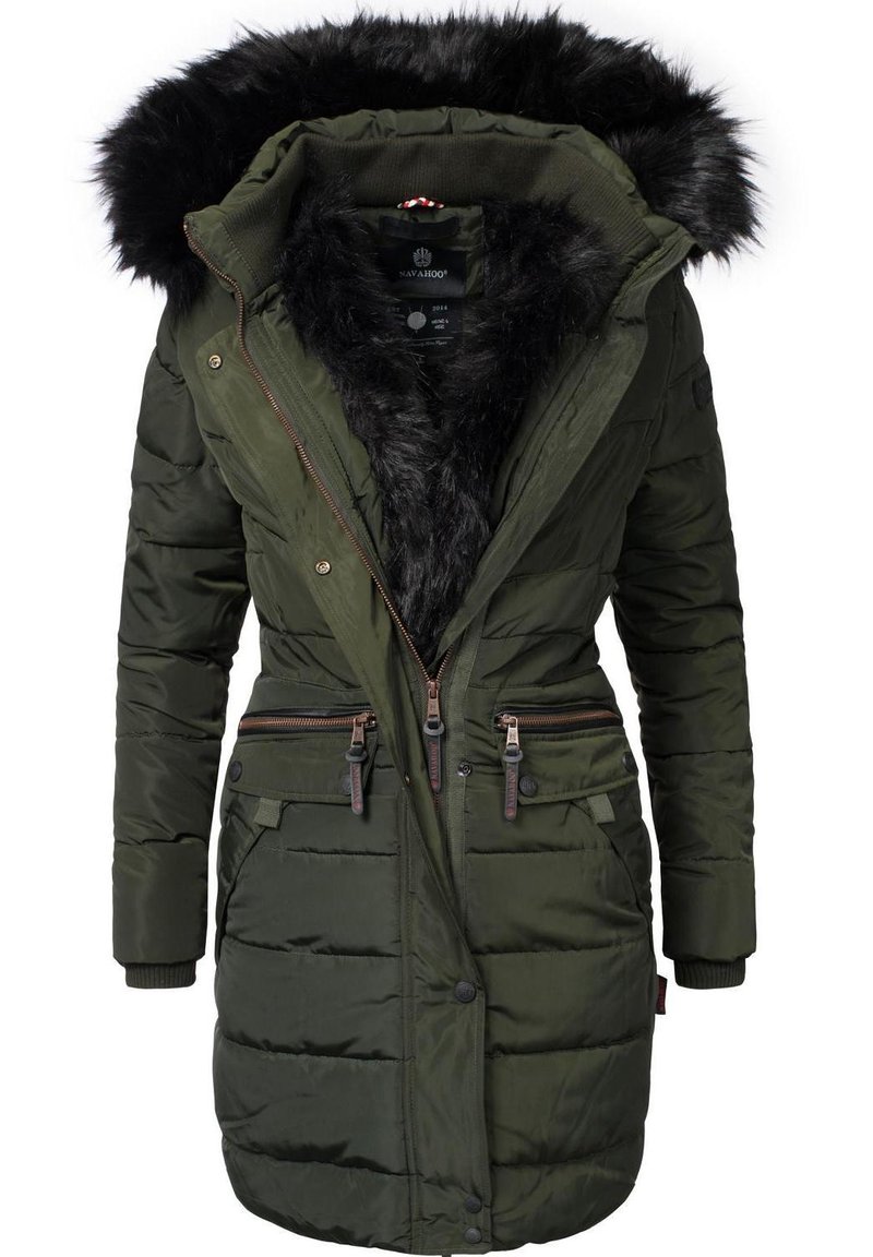 Navahoo Paula - Wintermantel - olive melange