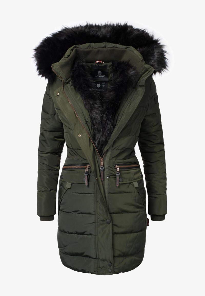 Navahoo Paula - Winter coat - olive melange