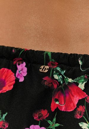 B by Ted Baker, TANGA FIT - SIDE BLACK FLORAL BIKINI BRIEFS - Spodný diel bikín - black floral