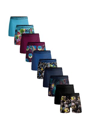 10-PACK  - Boxerkalsong - print black blue purple
