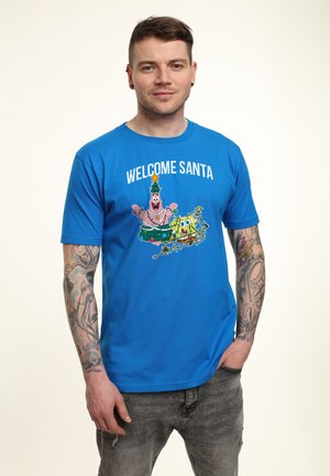 SPONGEBOB SQUAREPANTS WELCOME SANTA - Camiseta estampada - bright blue