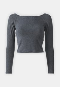 ONLBETH BOAT NECK - Ilgarankovis viršutinės dalies drabužis - black melange