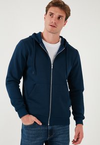 Buratti Majica s kapuljačom i patentnim zatvaračem - indigo