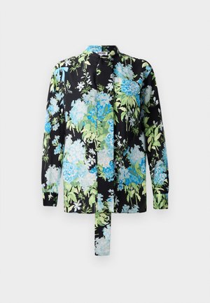 MOSCHINO ALL OVER SWEET WILLIAMS PRINT - Button-down blouse - black