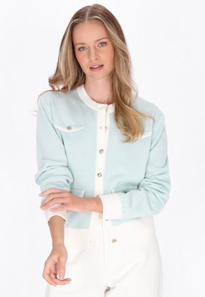 Cardigan - mint blue/offwhite