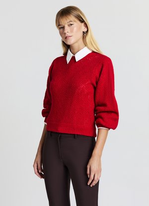 Calliope TRAFORATA EFFETTO LUMINESCENTE - Strickpullover - rosso
