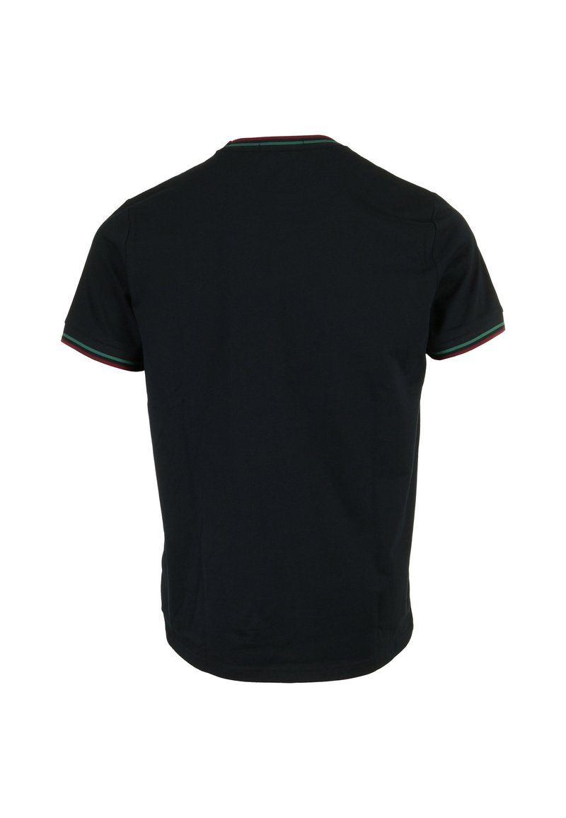 T-shirt Homme Fred Perry S Rayé Noir – Coton, état Très Bon