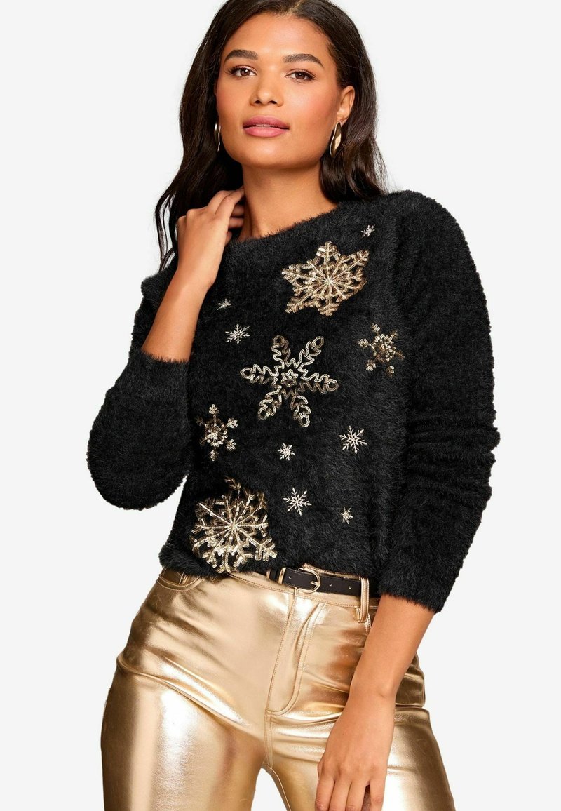 Lipsy CHRISTMAS SLOGAN  czarny