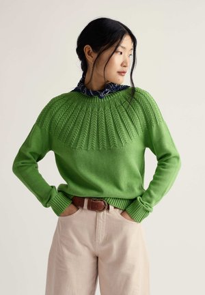 STONE CHAT - Pulover - green clover leaf