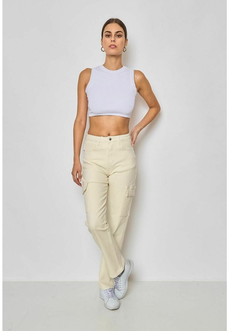 Elara Jeans a sigaretta - beige