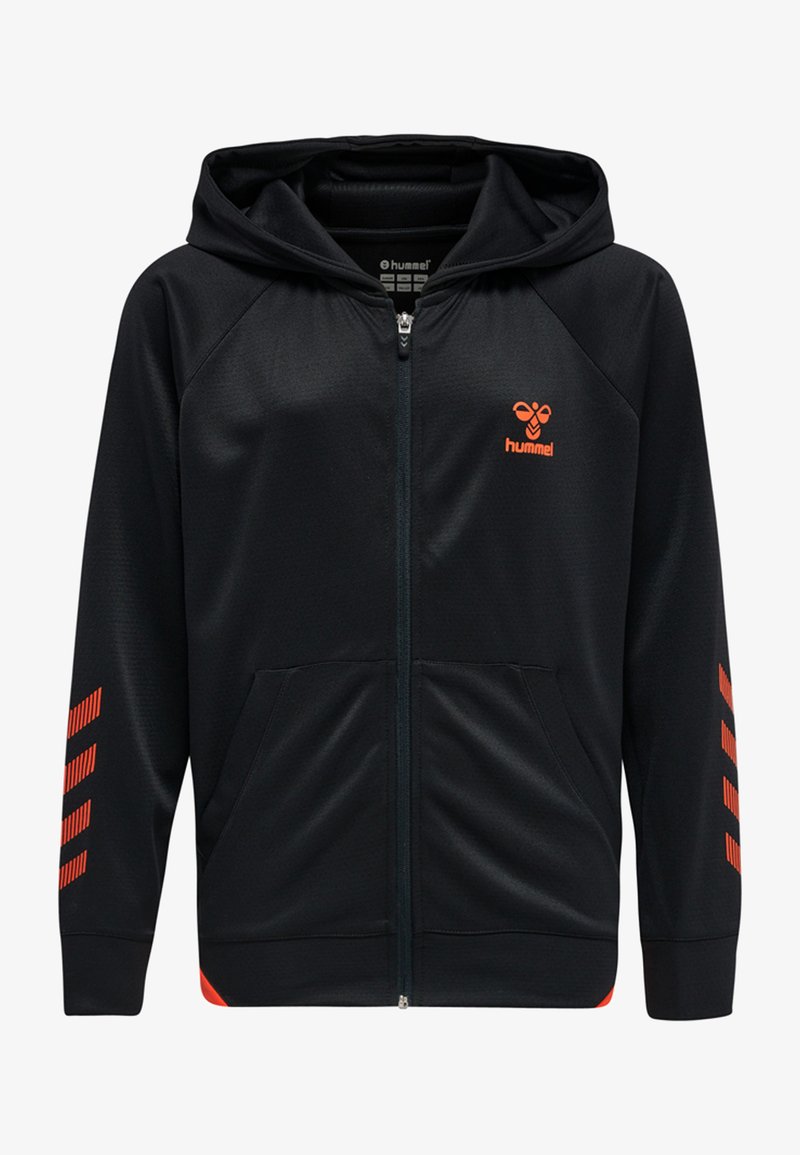 Hummel ACTION ZIP HOODIE KIDS UNISEX - Veste de survêtement - black cherry tomato