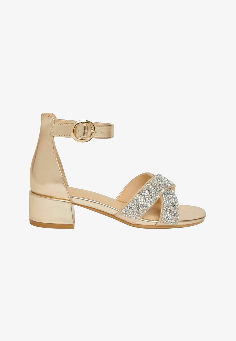 Lipsy LOW BLOCK HEEL OCCASION - Sandalai - gold