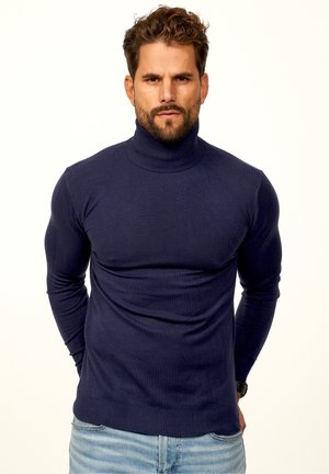 ROLLKRAGENPULLOVER - Strickpullover - navy