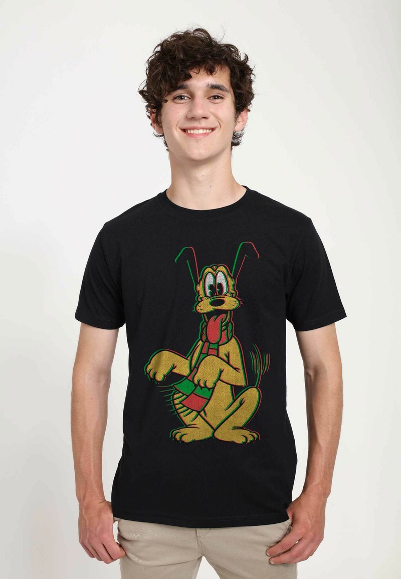 Henry Tiger MICKEY CLASSIC PLUTO HOLIDAY COLORS UNISEX - Camiseta estampada - black