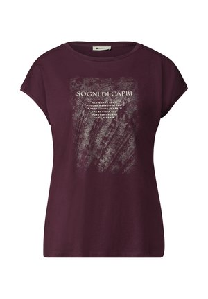 Street One, DROPPED SHOULDER SHIRT MIT ARTWORK - T-shirt imprimé - rustic rouge