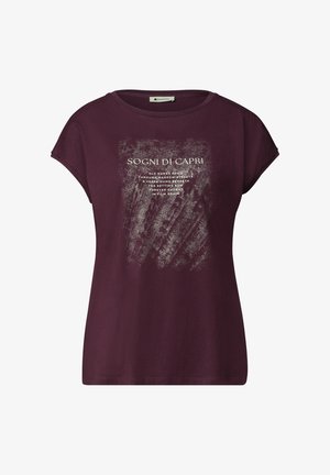 Street One, DROPPED SHOULDER SHIRT MIT ARTWORK - Triko s potiskem - rustic rouge