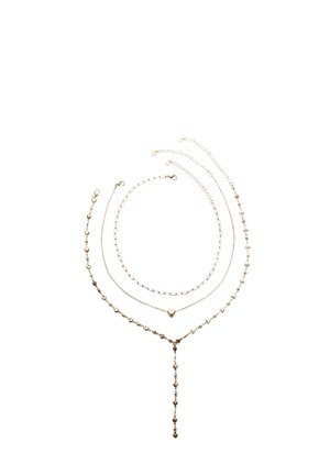 PACK OF 3 LARIAT HEART - Kaulakoru - gold-coloured