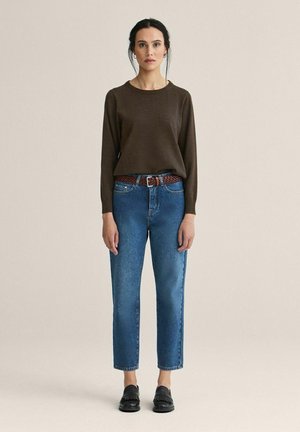 Striktrøje - kaffebrun