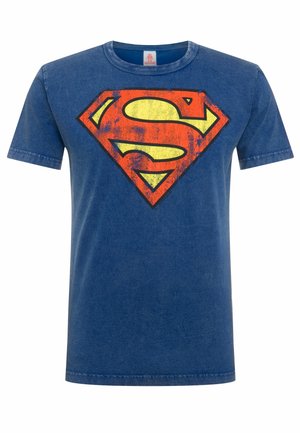 LOGOSHIRT DC COMICS SUPERMAN - Print T-shirt - blau