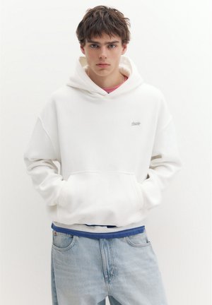 PULL&BEAR, STWD BOXY - HOODIE - Kapuzenpullover - white