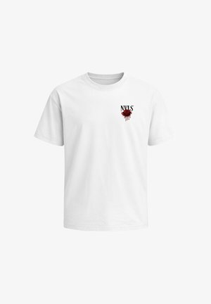 Neverless, HERREN T-SHIRT ROMANCE - OVERSIZED RELAXED FIT PRINTSHIRT SOMMER - T-Shirt print - weiß