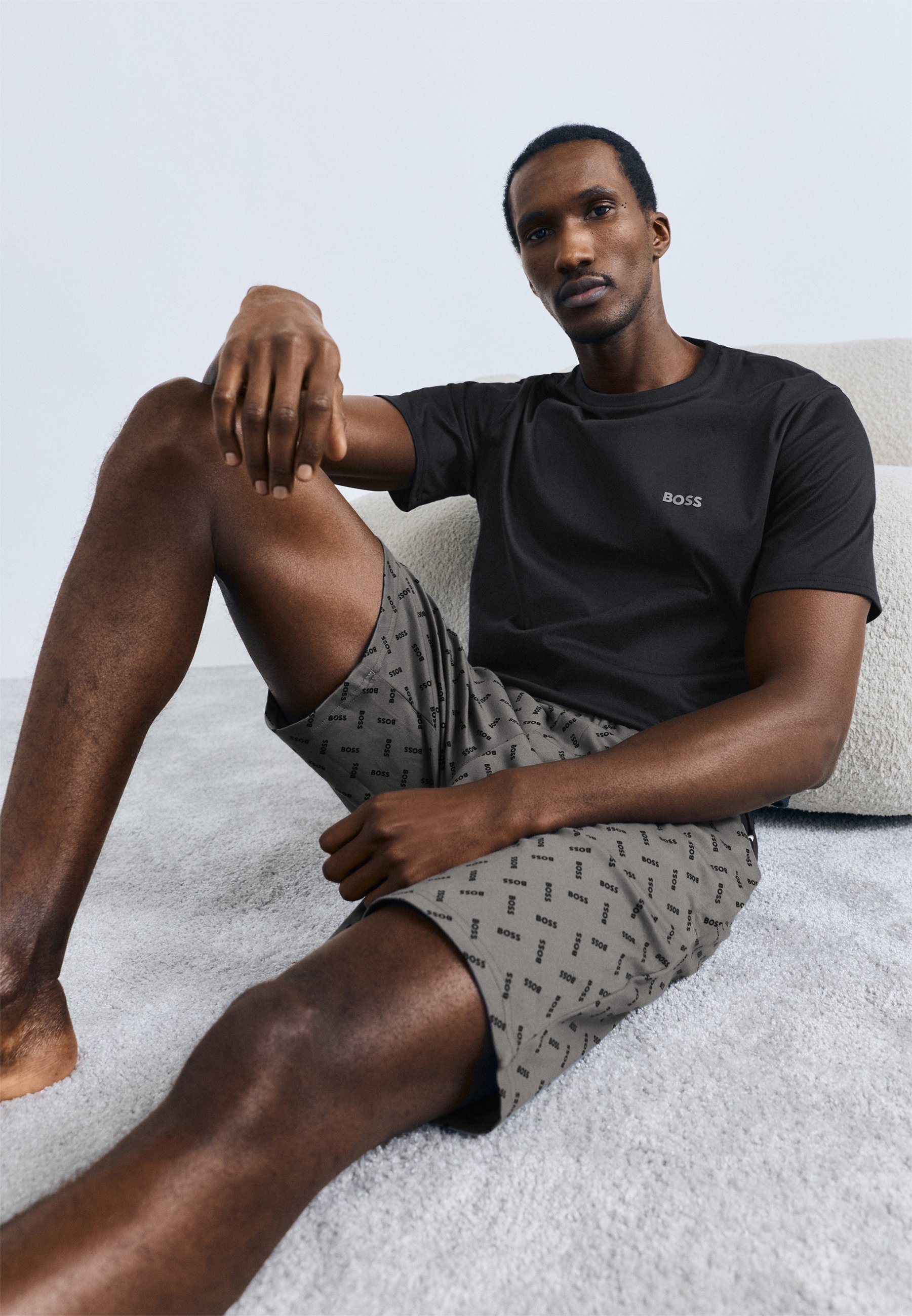 BOSS Experience Short Set, Set di pigiama, grigio medio 33, S, da Uomo
